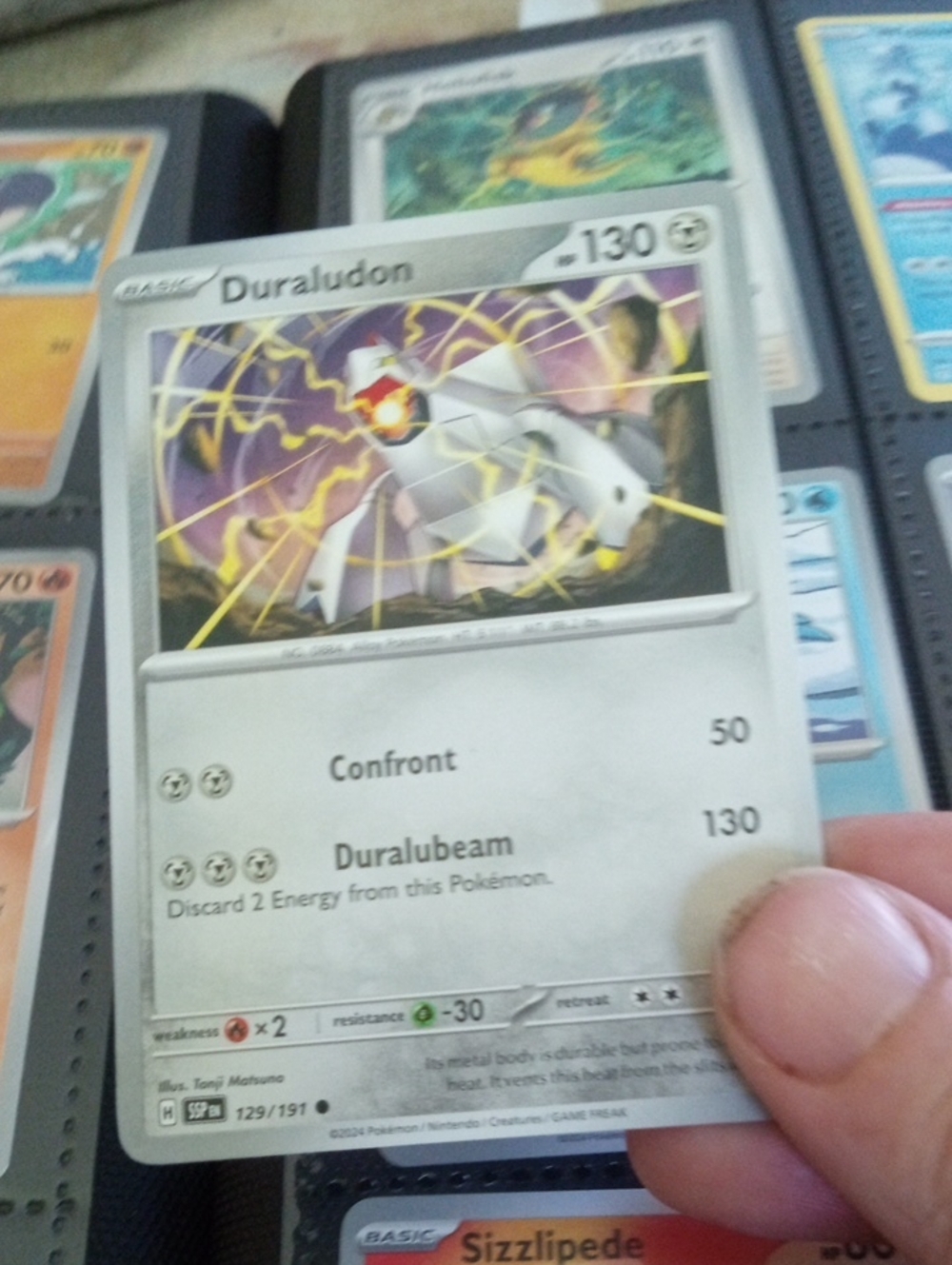 Pokemon Duraludon Card - Silver, Yellow, Purple